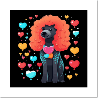 Poodle Valentine Day Posters and Art